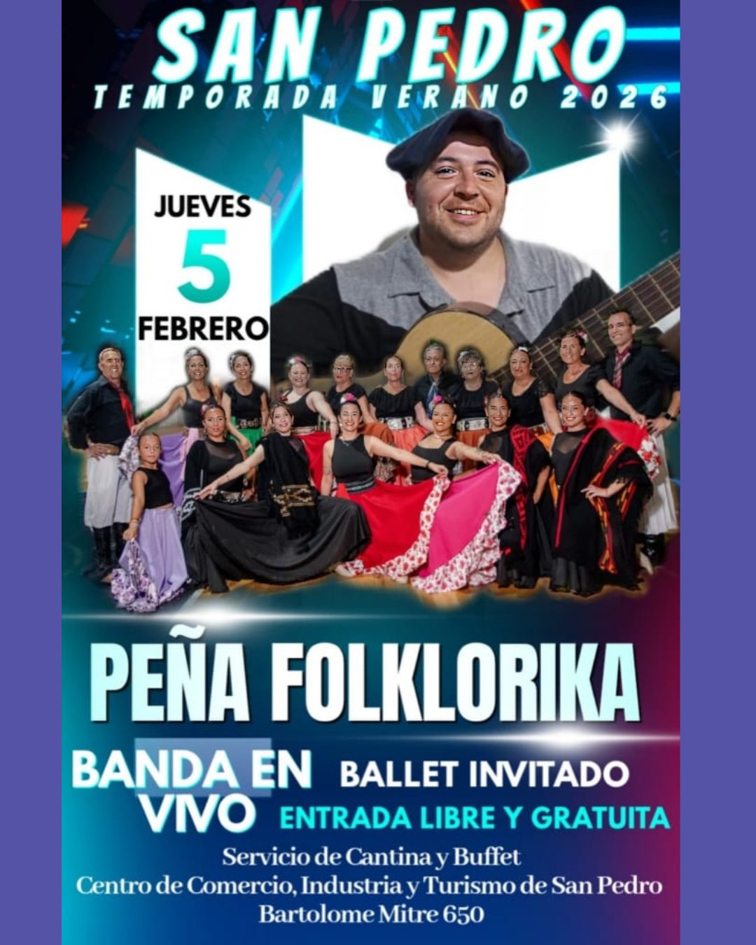 música y baile en San Pedro