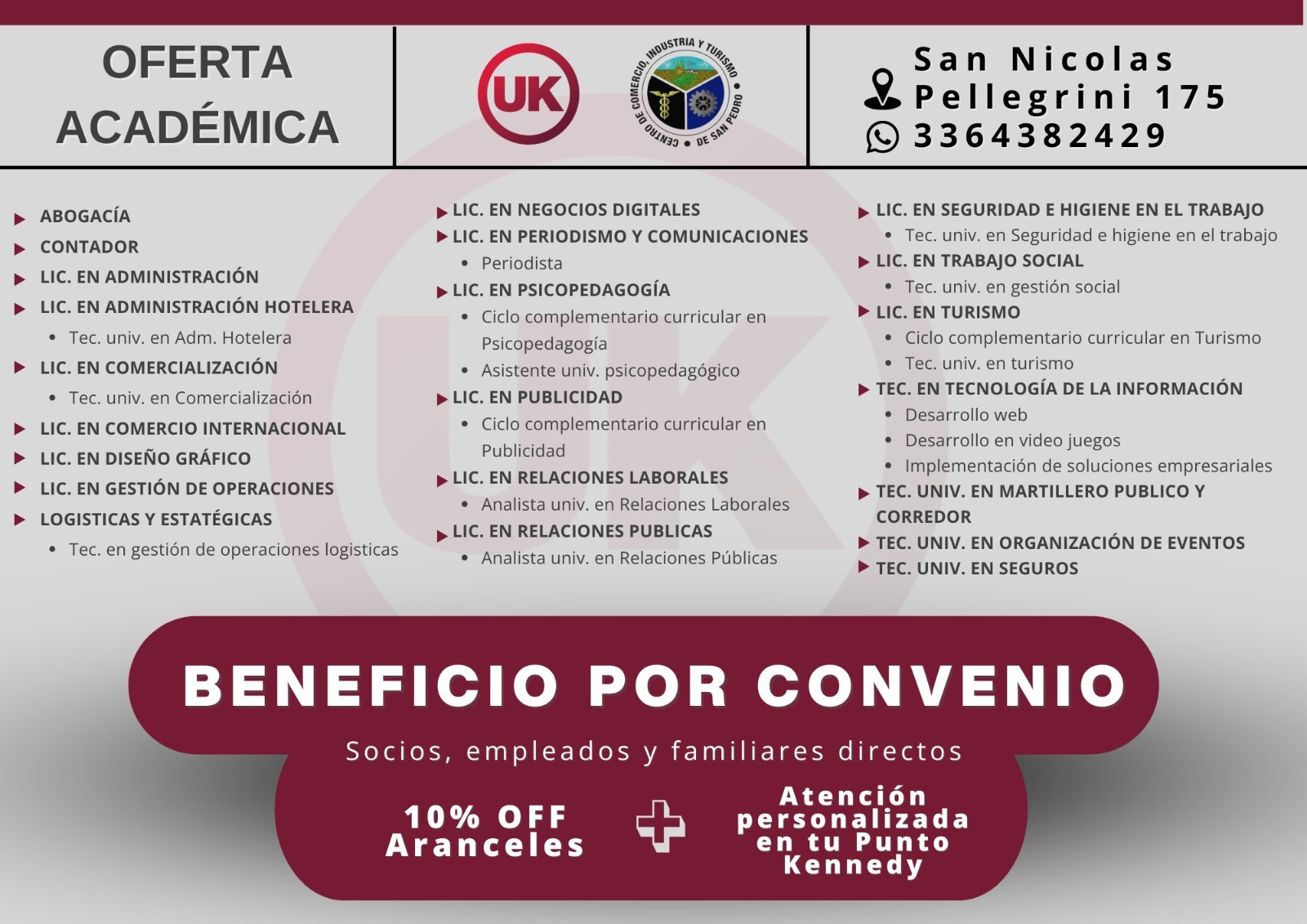 convenio educativo Centro de Comercio